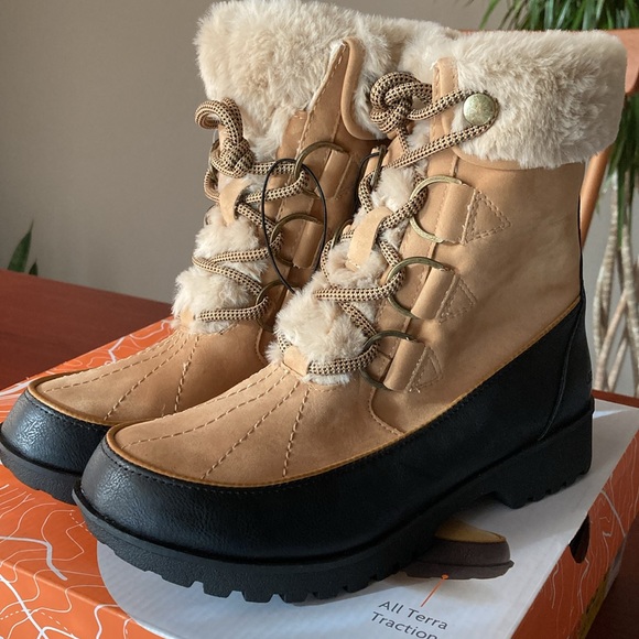 Brand New JBU Tan Winter Fur Snow Boots - Picture 6 of 10
